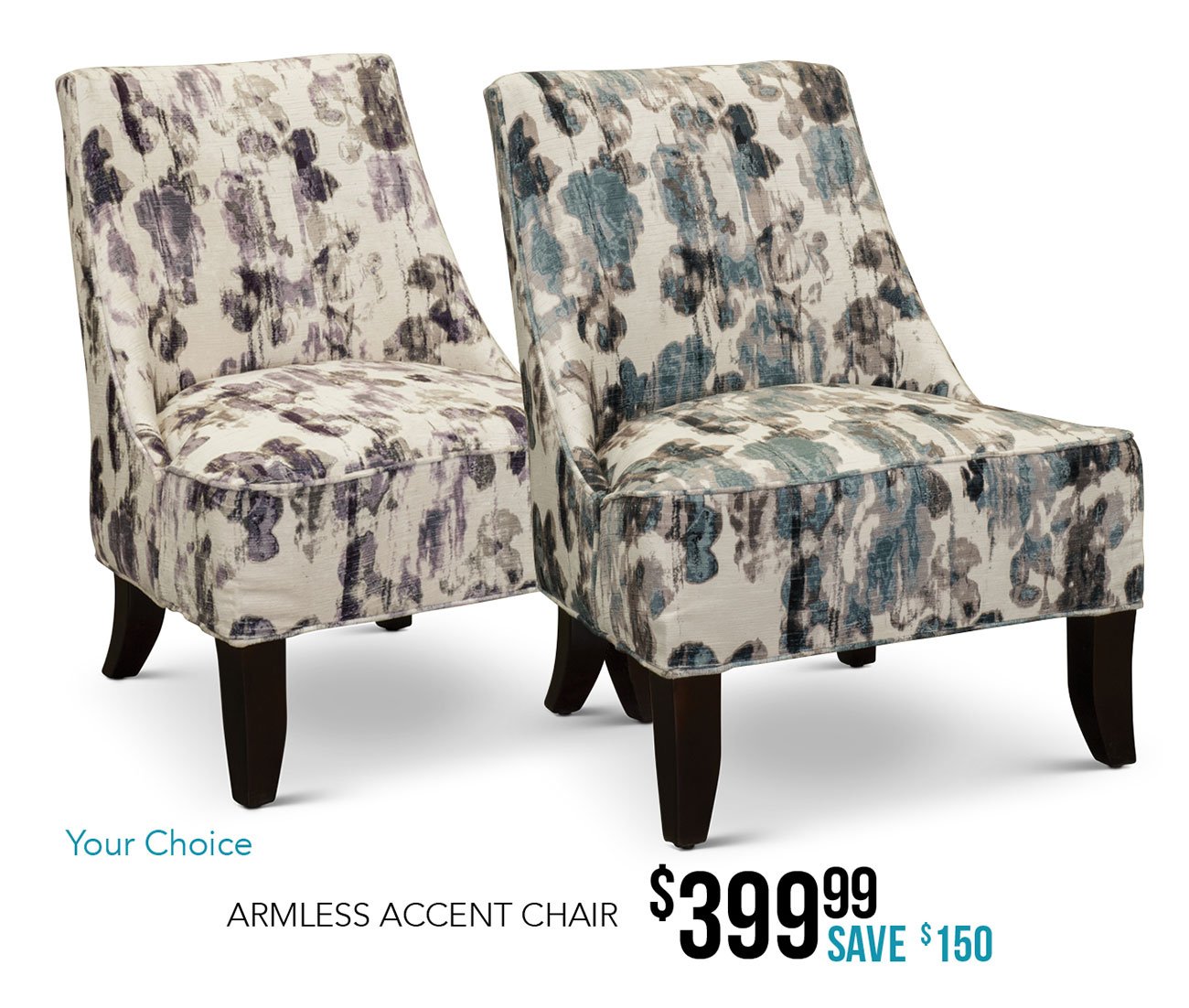 Armless-accent-chair