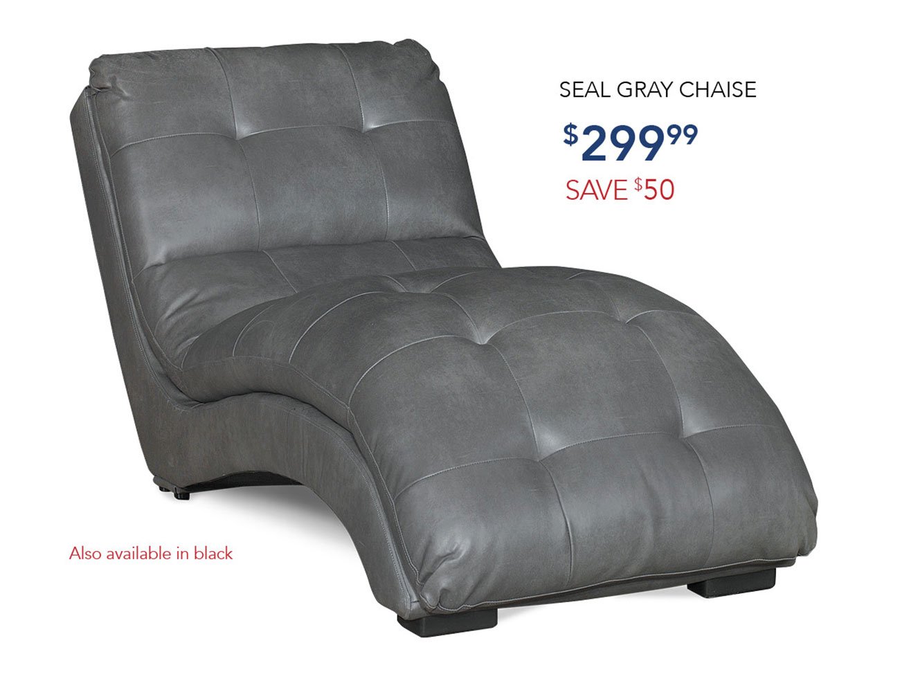 Seal-gray-chaise