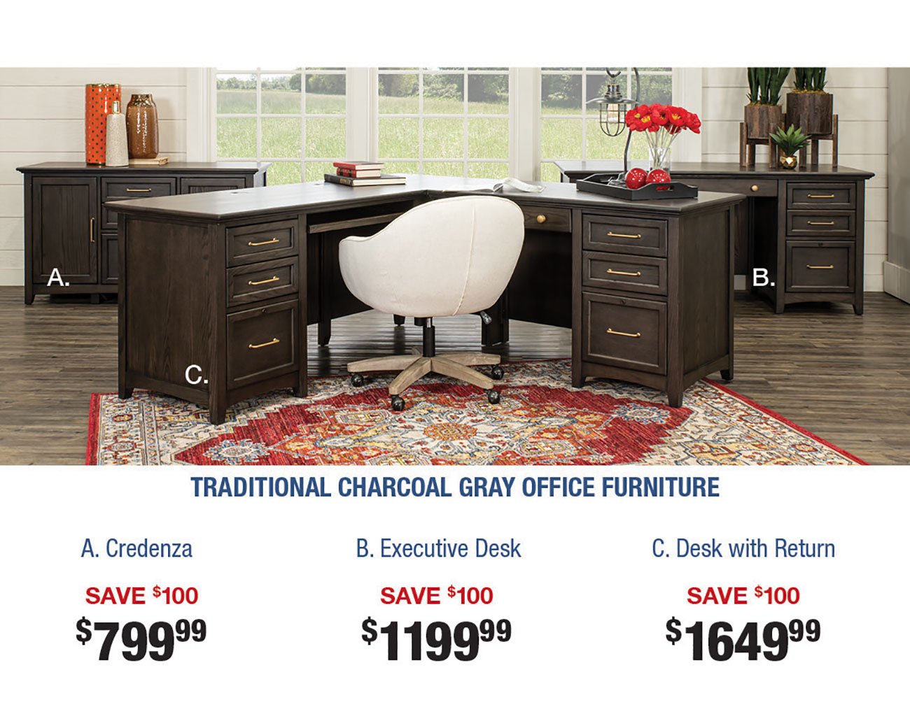 Traditional-Charcoal-Office-Furniture