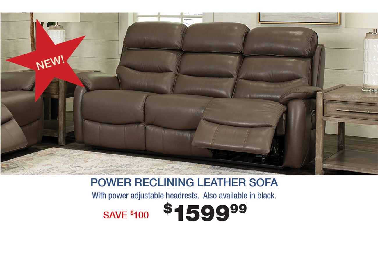 Power-Reclining-Brown-Leather-Sofa