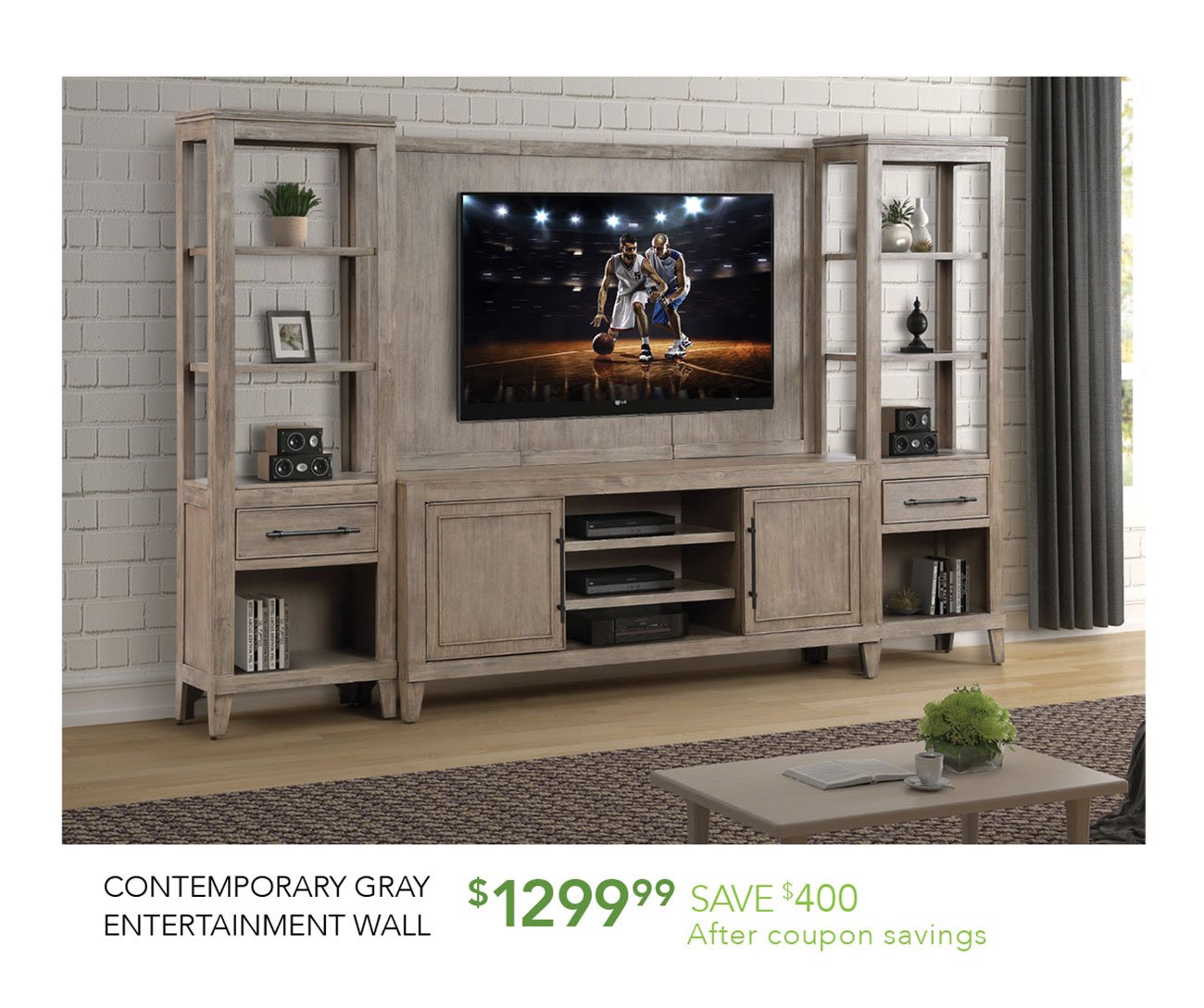 Gray-entertainment-wall