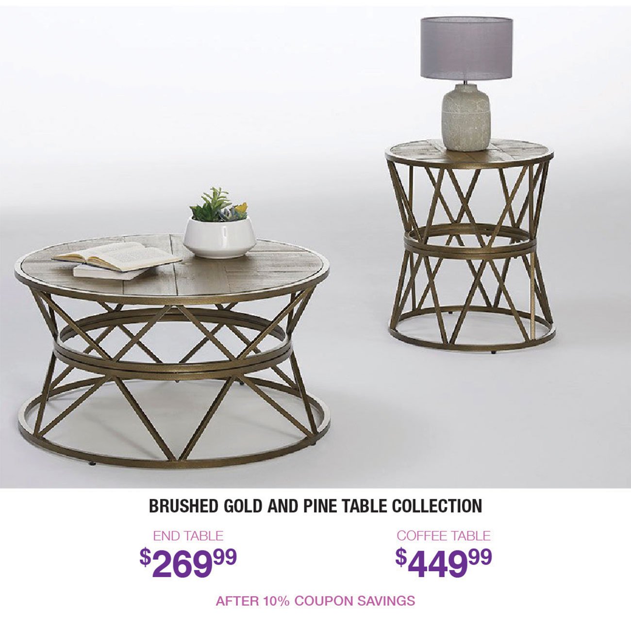 Brushed-Gold-Pine-Table-Collection