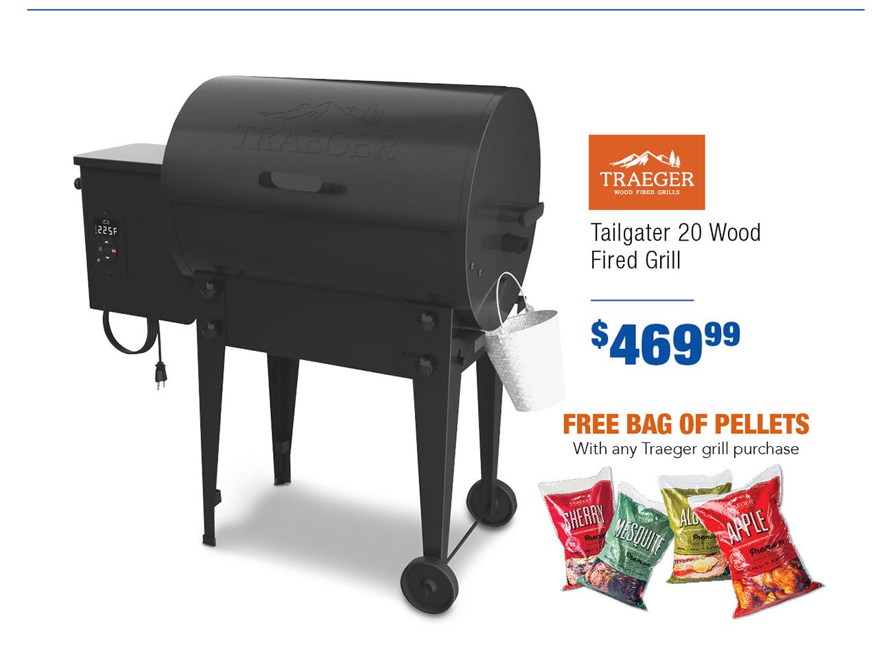 Traeger-fired grill