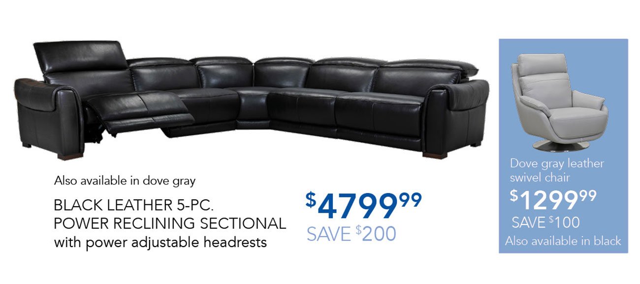 Black-leather-sectional