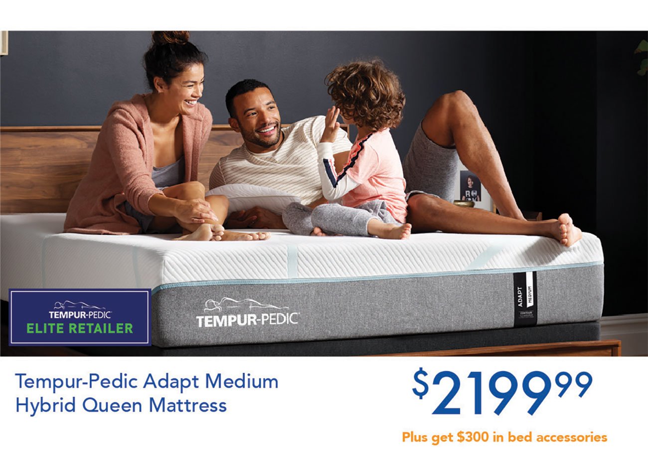 Tempur-Pedic-Adapt-Medium-Hybrid-Queen-Mattress