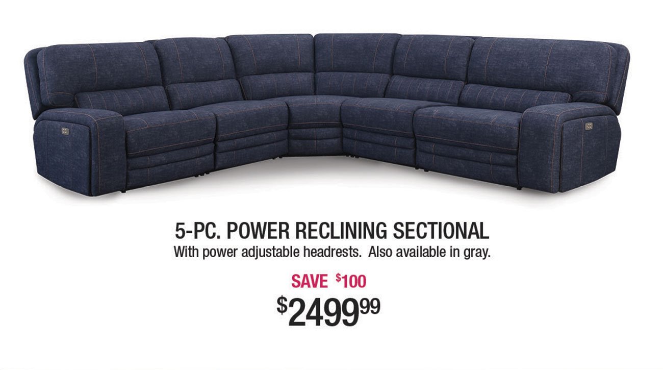 Blue-Power-Reclining-Sectional