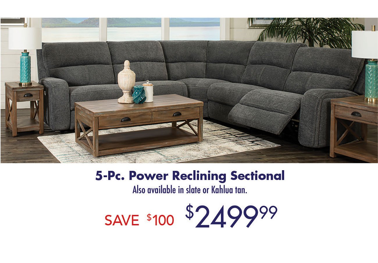 Gray-Power-Reclining-Sectional