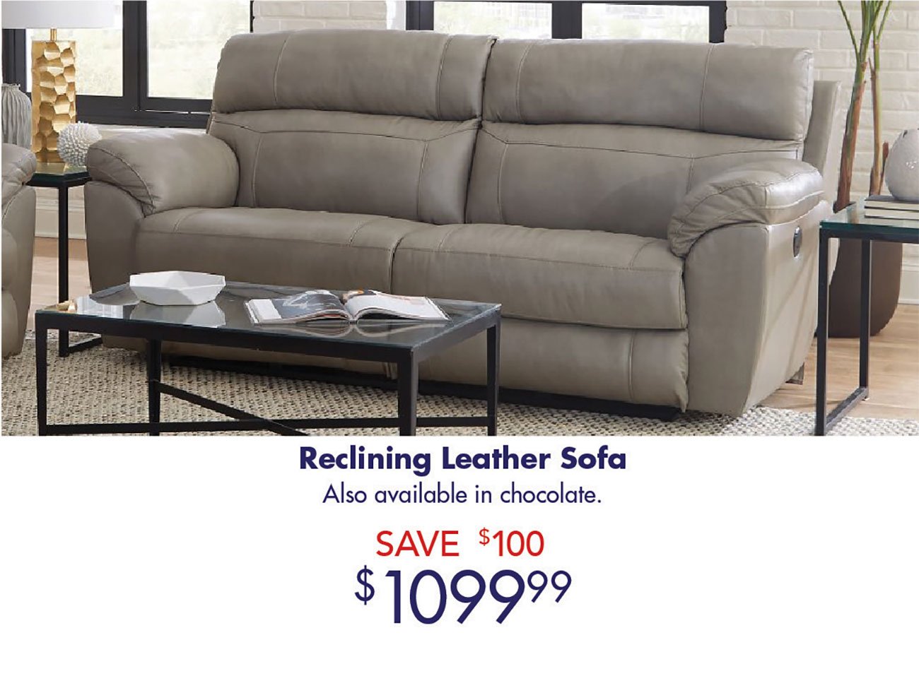 Beige-Reclining-Leather-Sofa