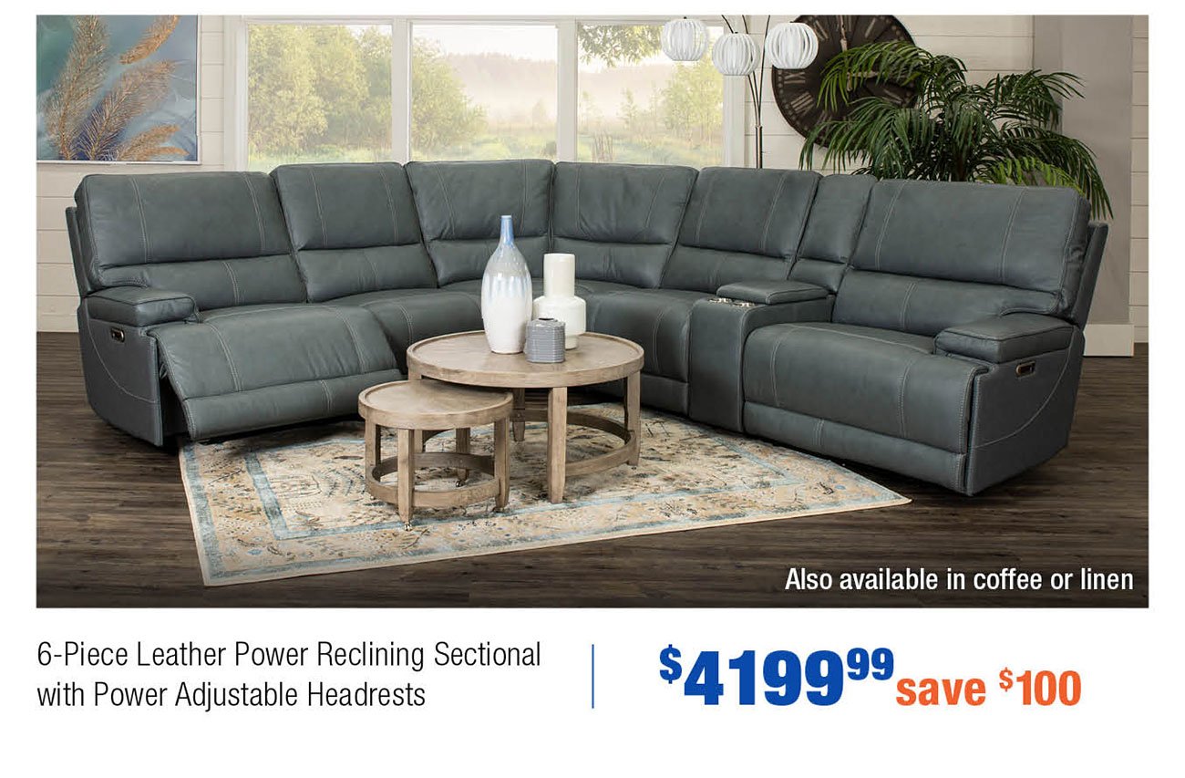 Leather-power-reclining-sectional