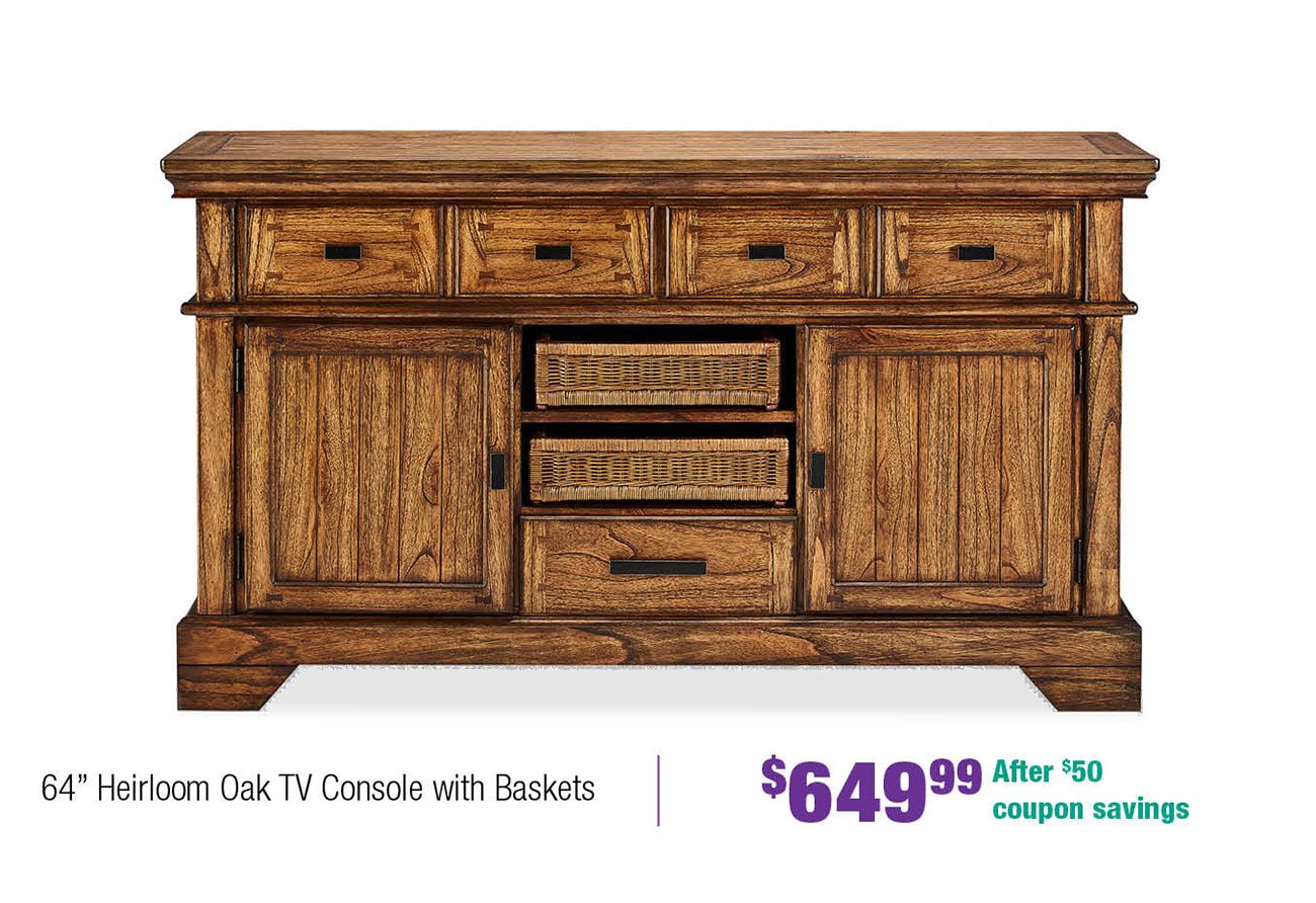 Oak-tv-console