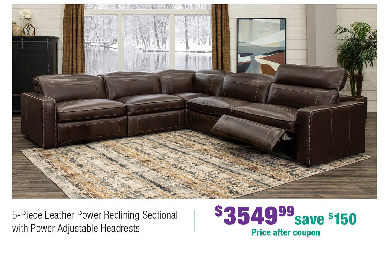 Leather-power-reclining-sectional