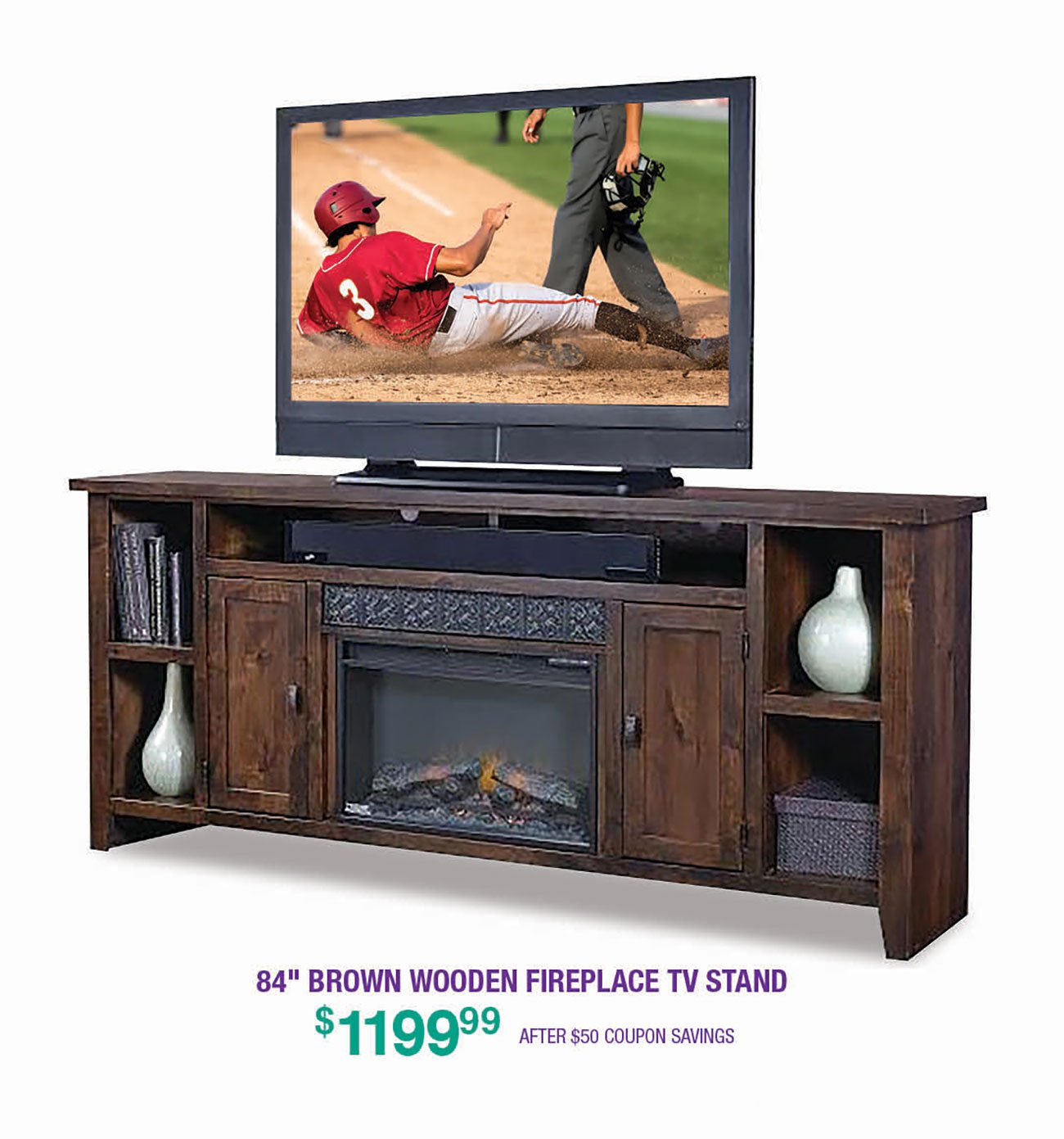 Brown-Wooden-Fireplace-TV-Stand