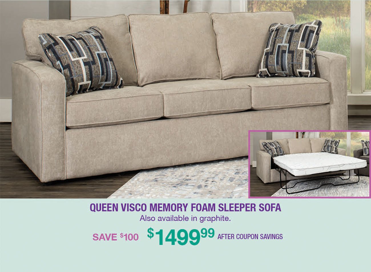 Queen-Visco-Memory-Foam-Sleeper-Sofa