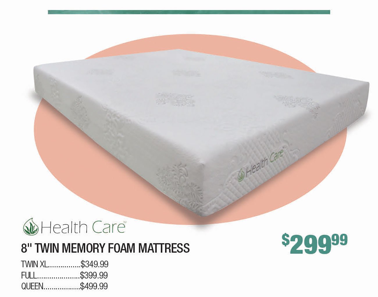 HealthCare-8-Twin-Memory-Foam-Mattress