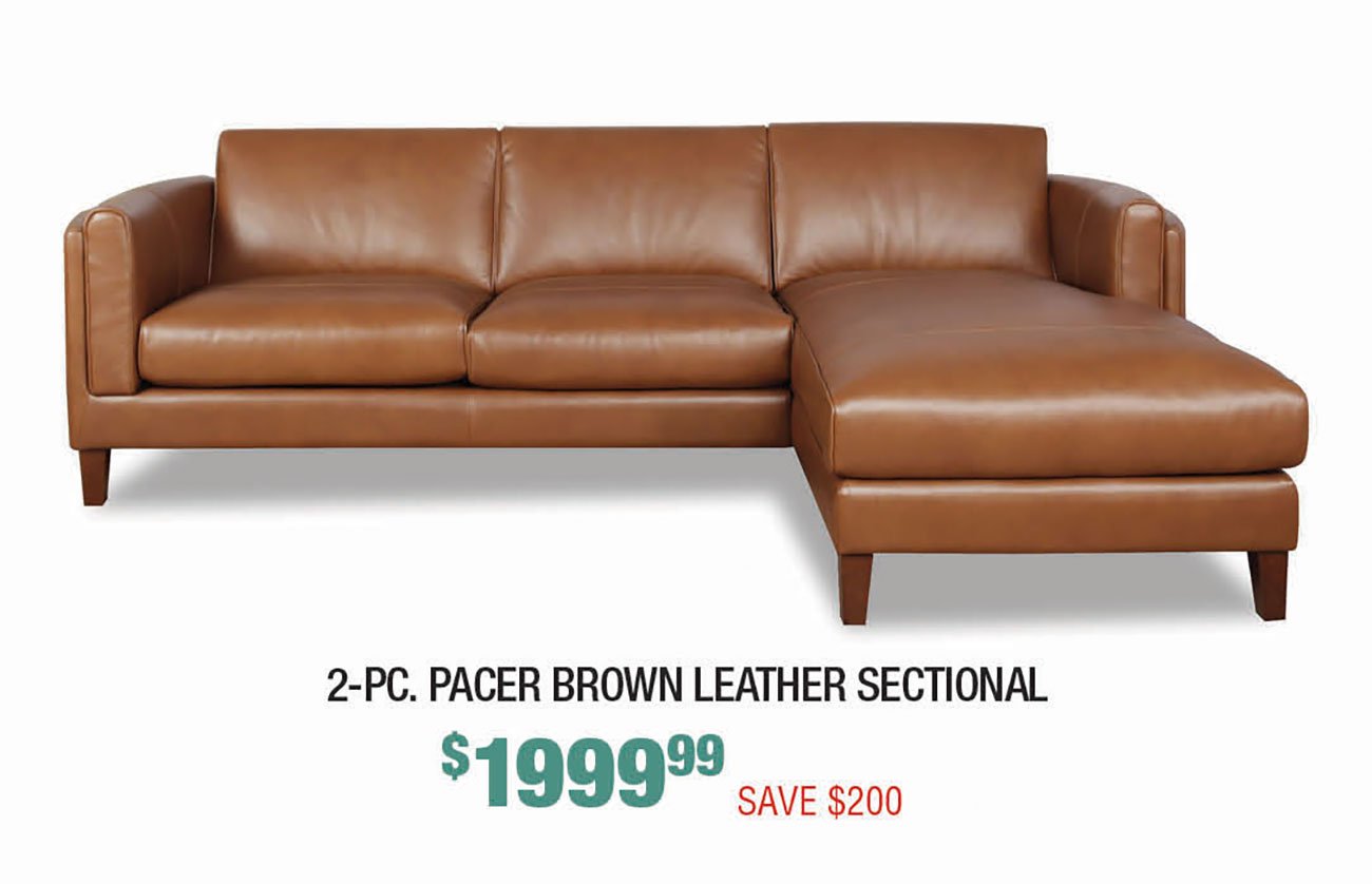 Pacer-Brown-Leather-Sectional