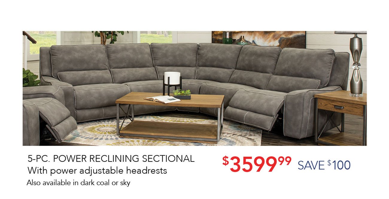 Gray-power-reclining-sectional