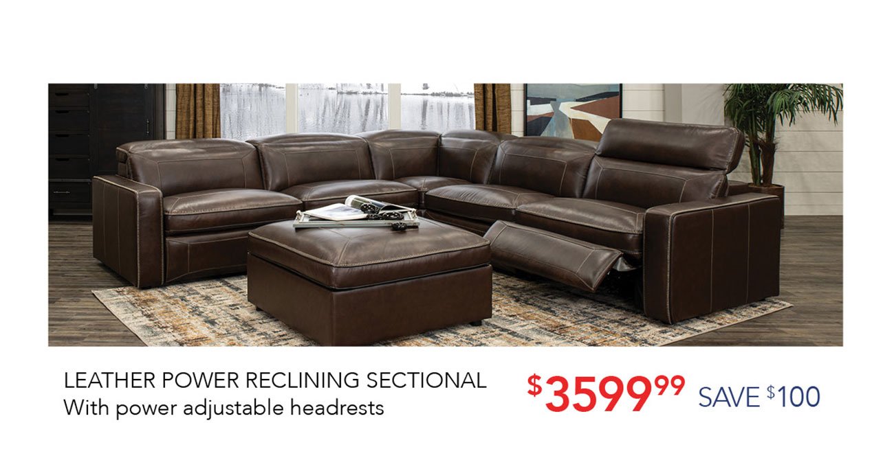 Leather-power-reclining-sectional