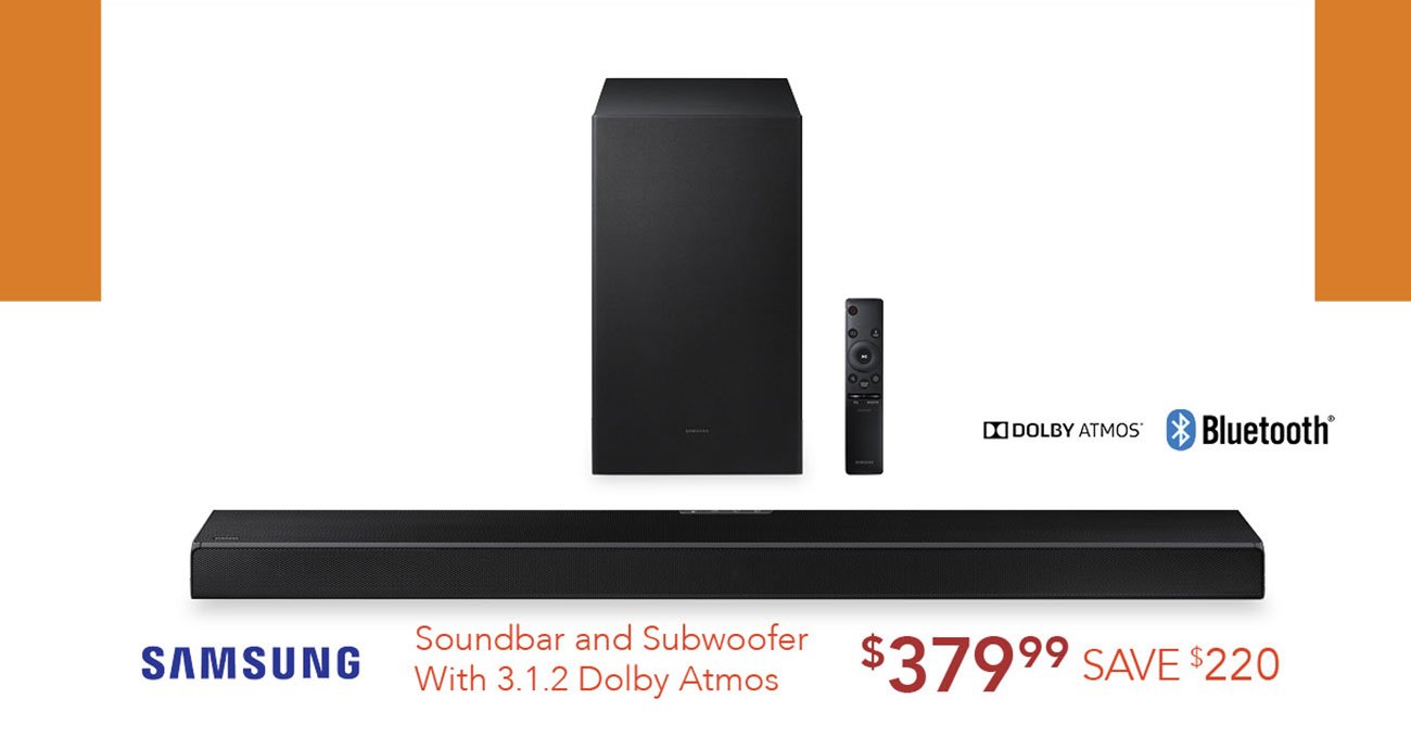 Samsung-sounbar-and-subwoofer