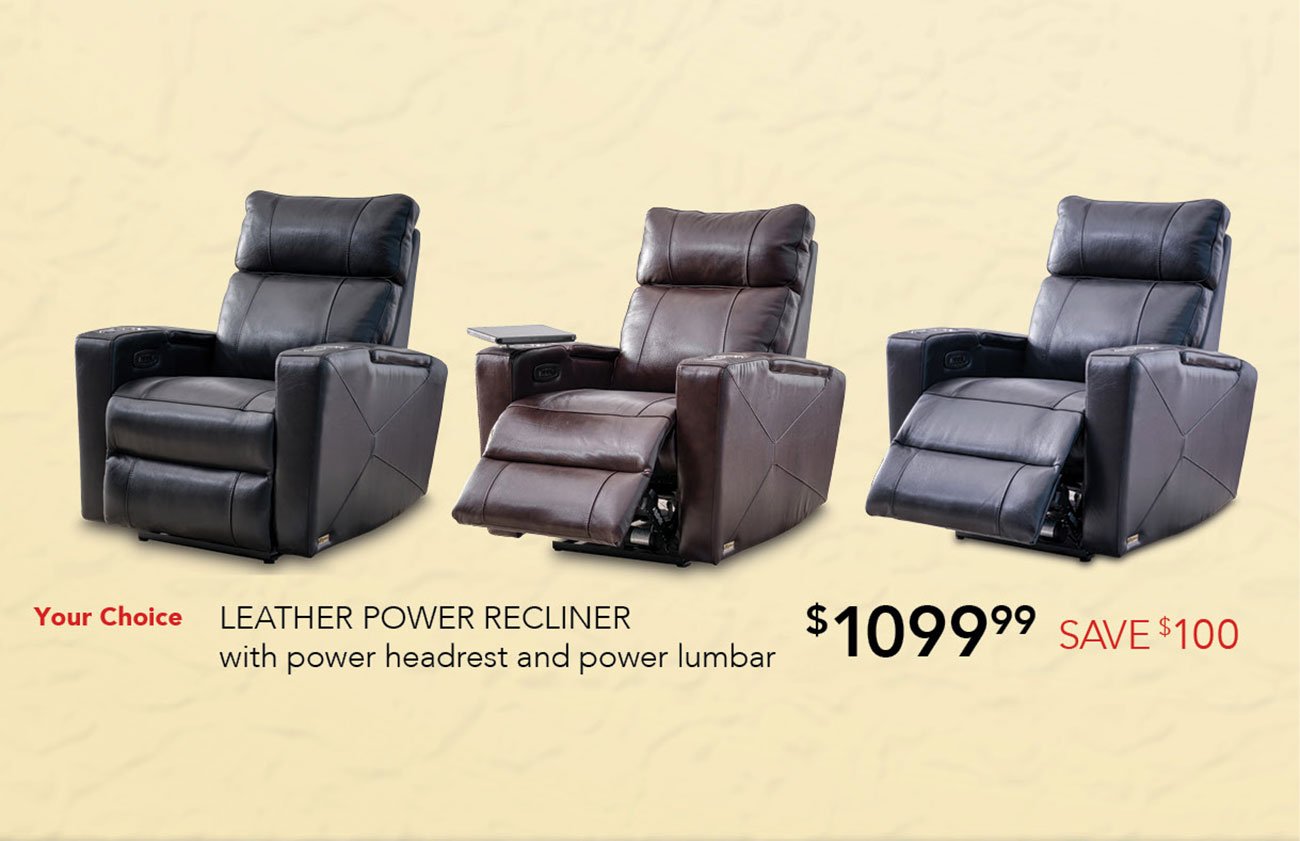 Leather-power-recliner