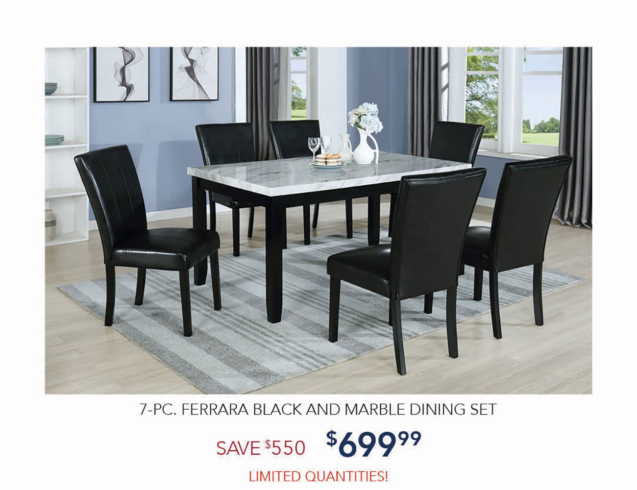 Ferrara-Black-Marble-Dining-Set