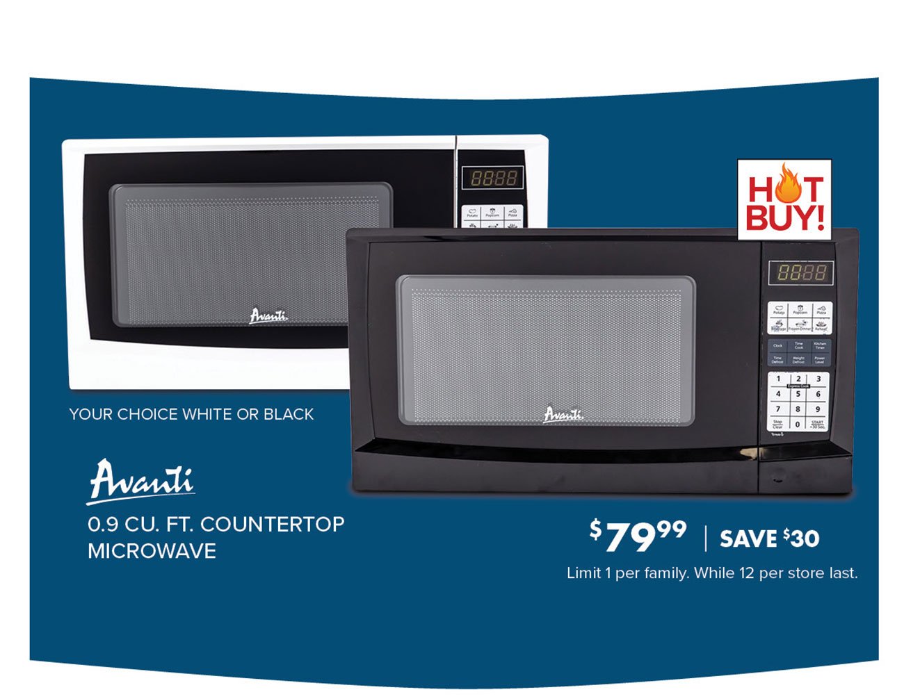 Avanti-counter-top-microwave