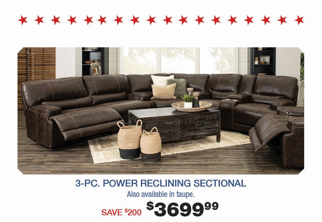 Brown-Power-Reclining-Sectional