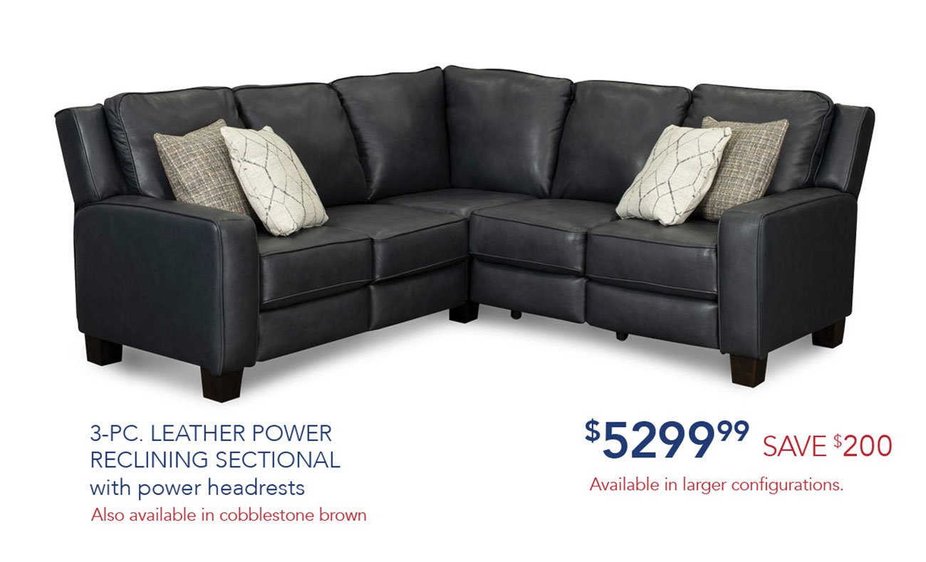 Blue-leather-power-reclining-sectional
