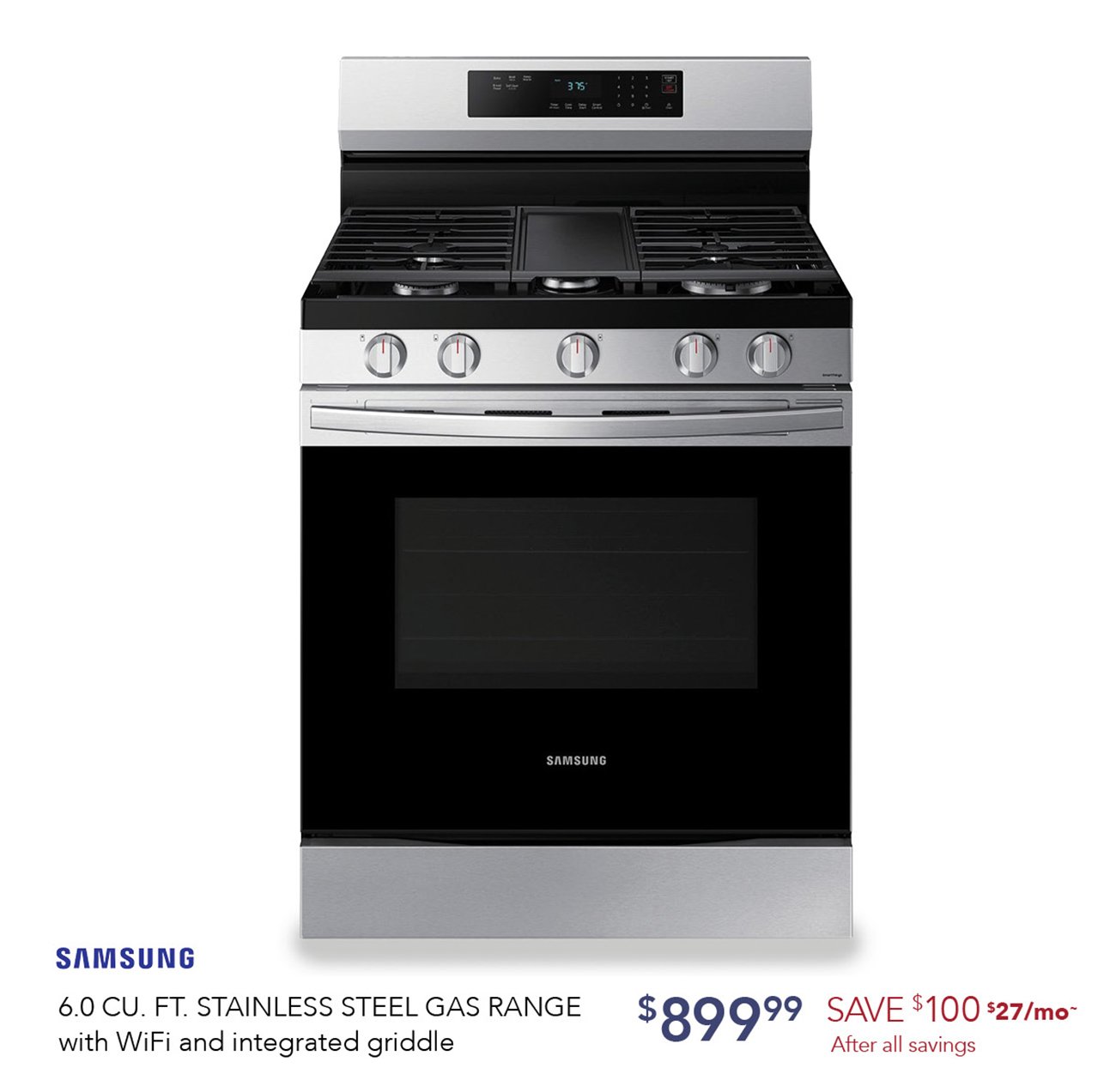 Samsung-Stainless-steel-gas-range