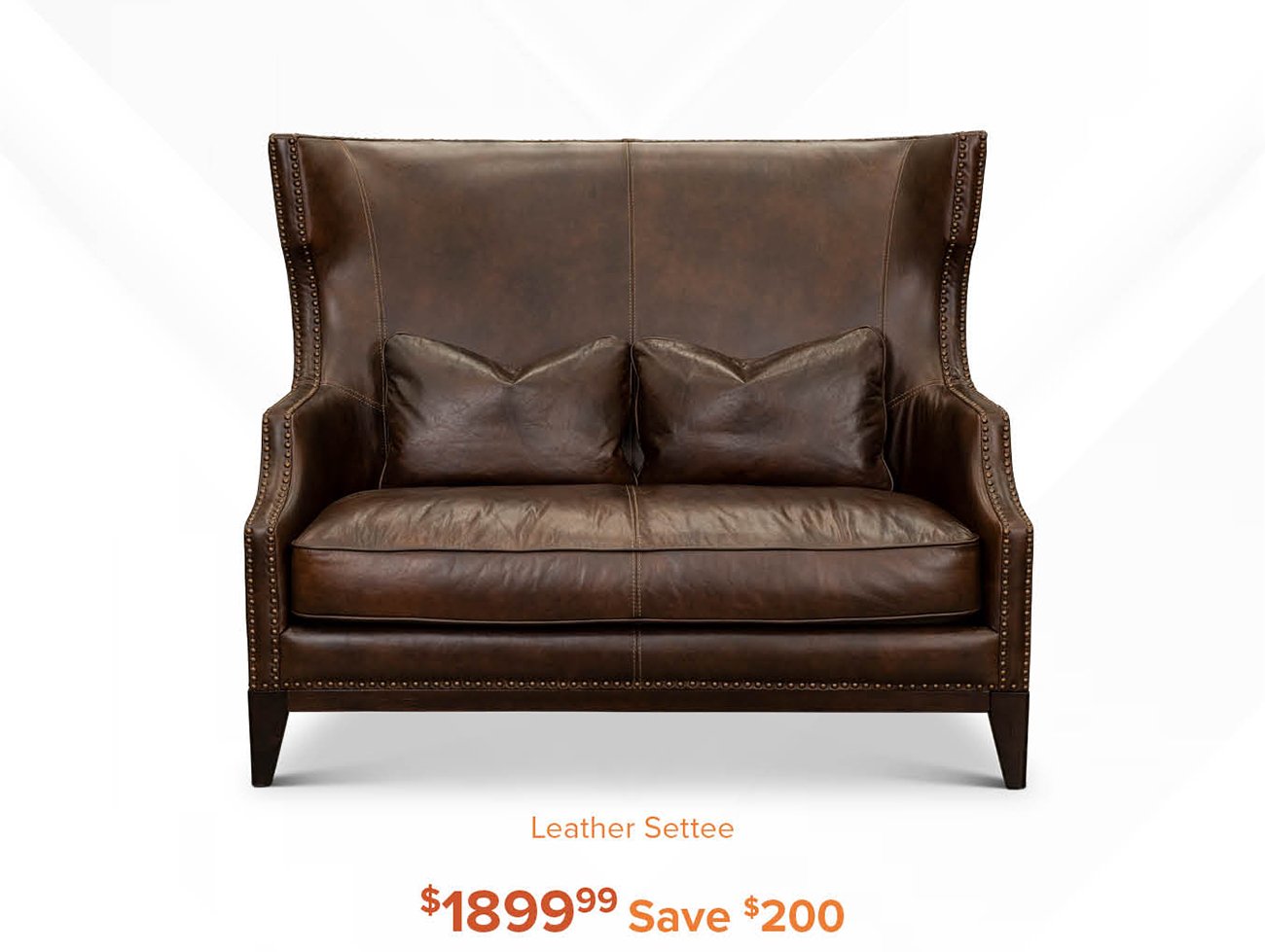 Leather-settee