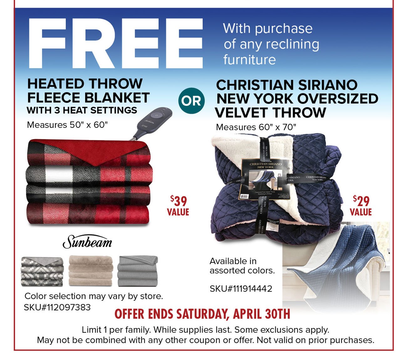 Free-heated-throw