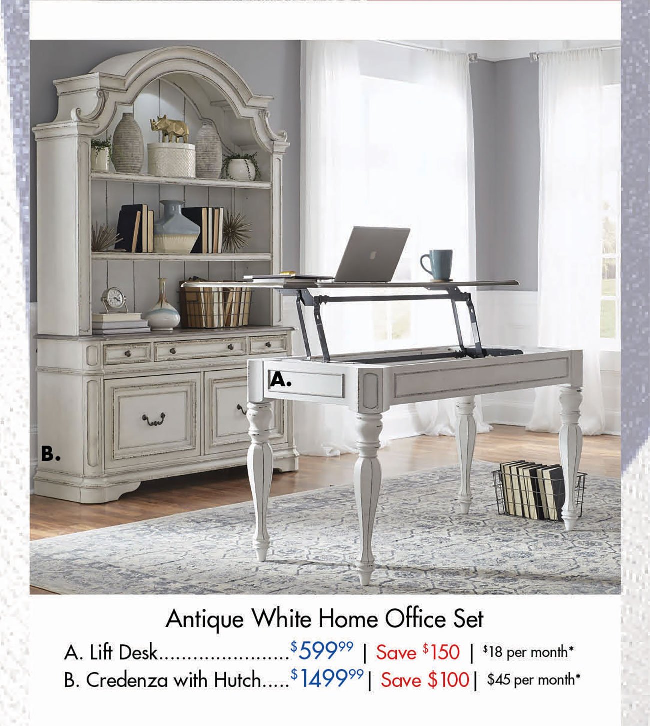 Antique-White-Home-Office-Set