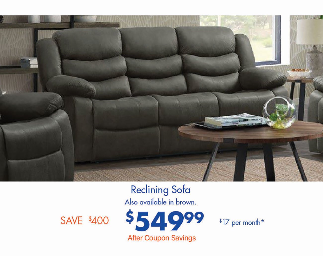 Gray-Reclining-Sofa