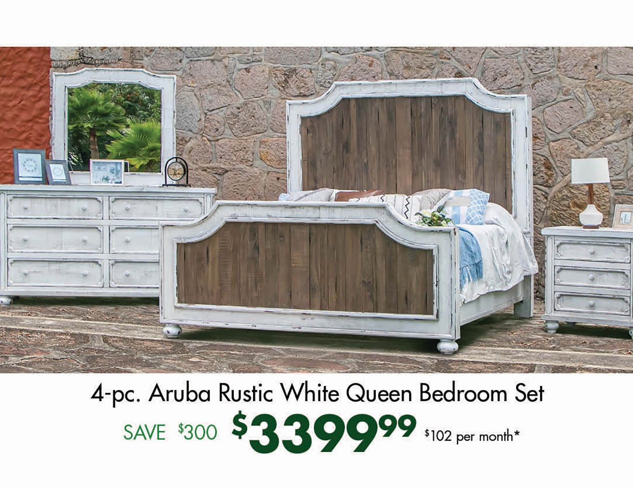 Aruba-Rustic-White-Bedroom-Set