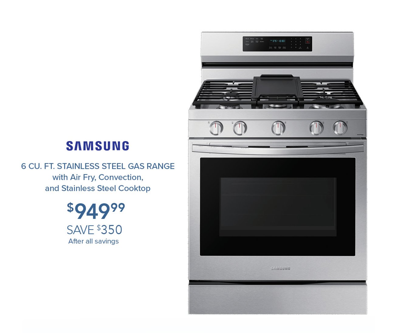 Samsung-stainless-steel-gas-range