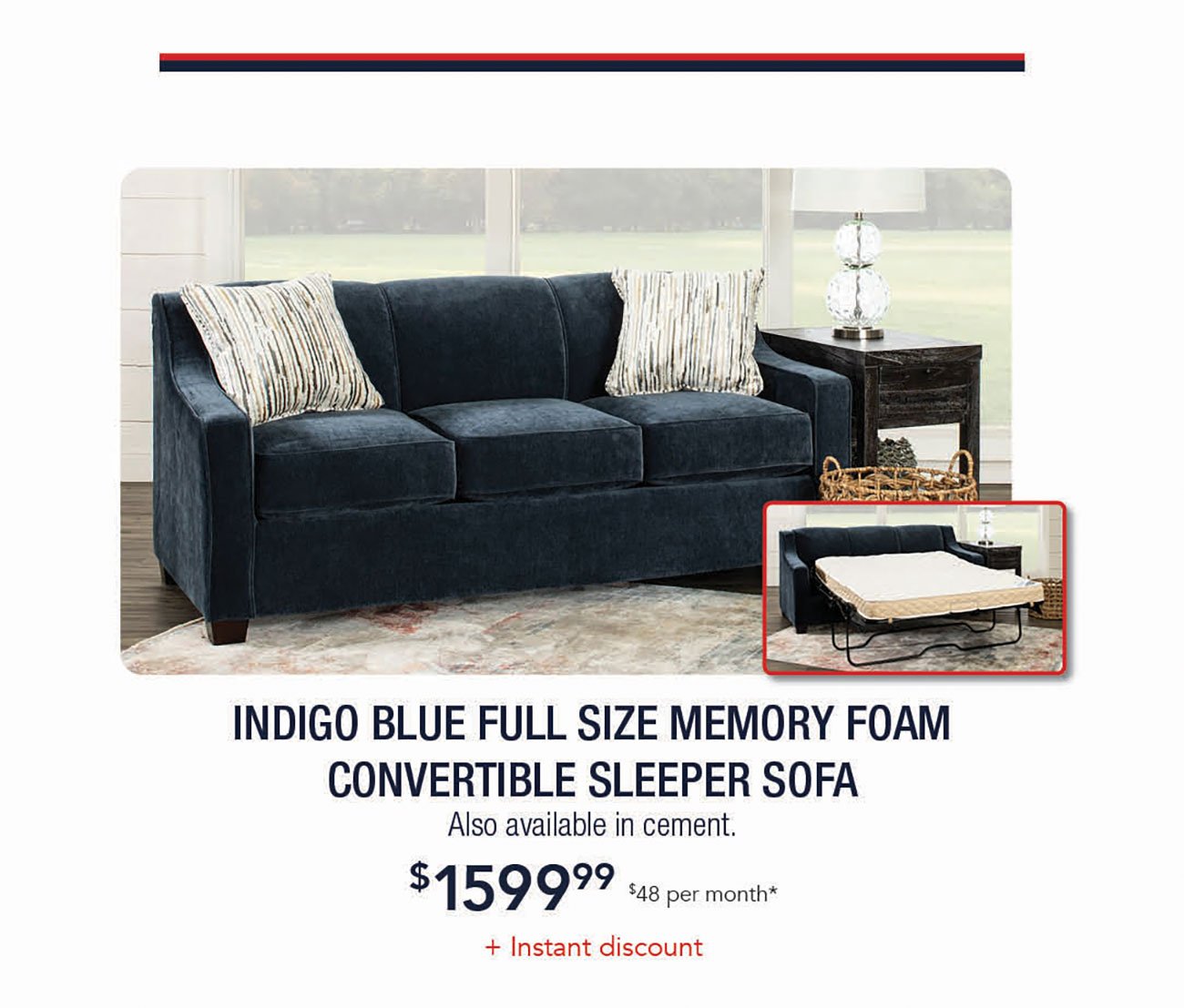 Indigo-Blue-Memory-Foam-Sleeper-Sofa