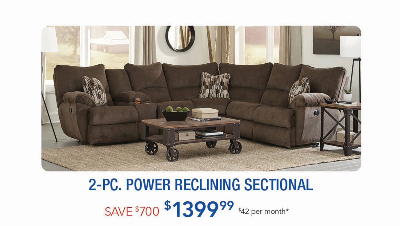 Brown-Power-Reclining-Sectional