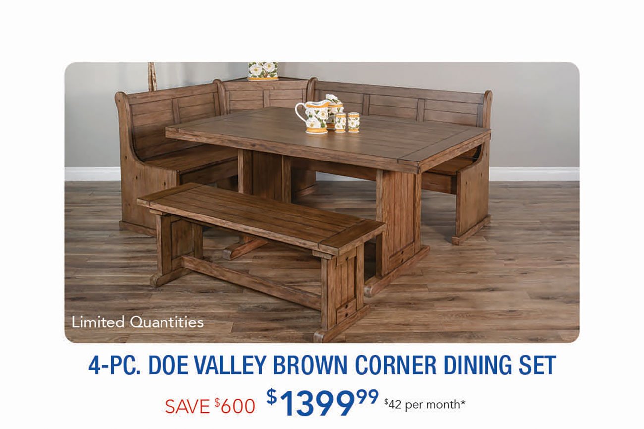 Doe-Valley-Brown-Corner-Dining-Set