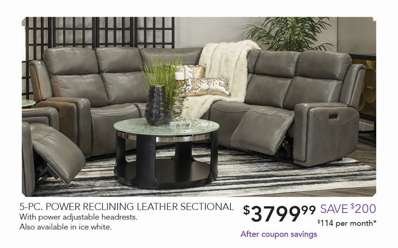 Gray-Power-Reclining-Sectional