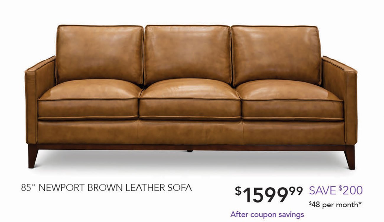 Newport-Brown-Leather-Sofa