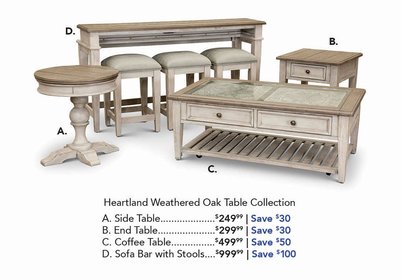 Heartland Weathered-Oak-Table-Collection