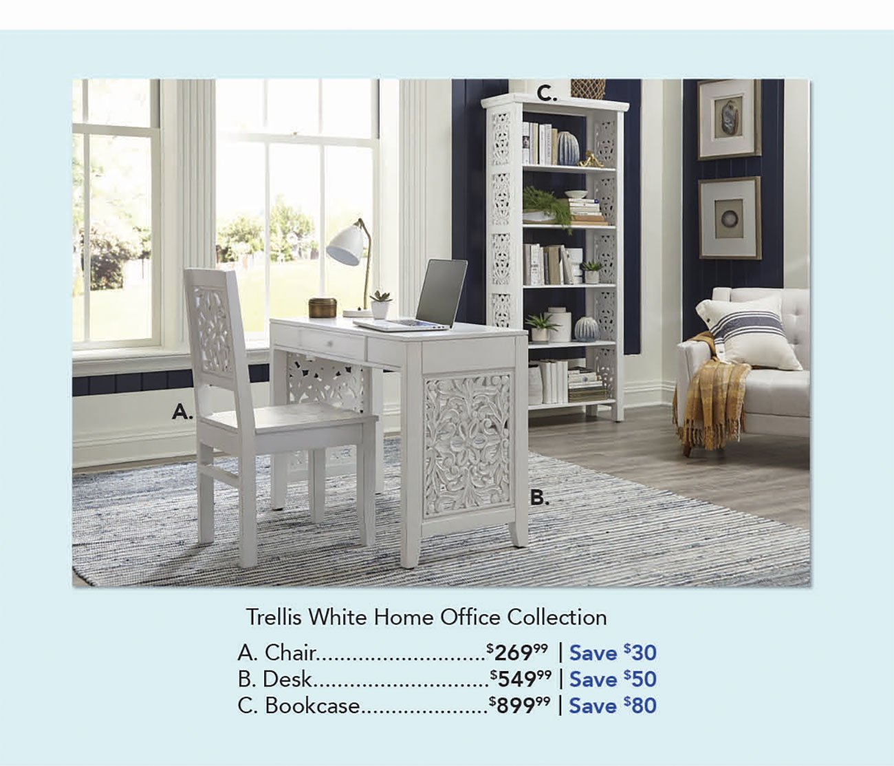 Trellis-White-Home-Office-Collection