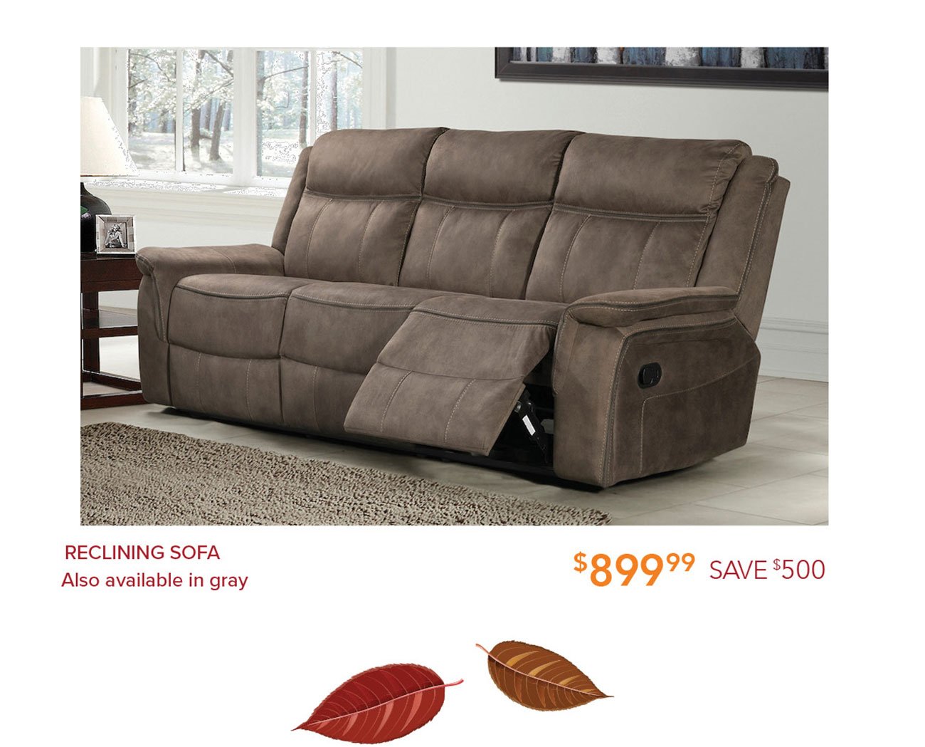 Brown-reclining-sofa