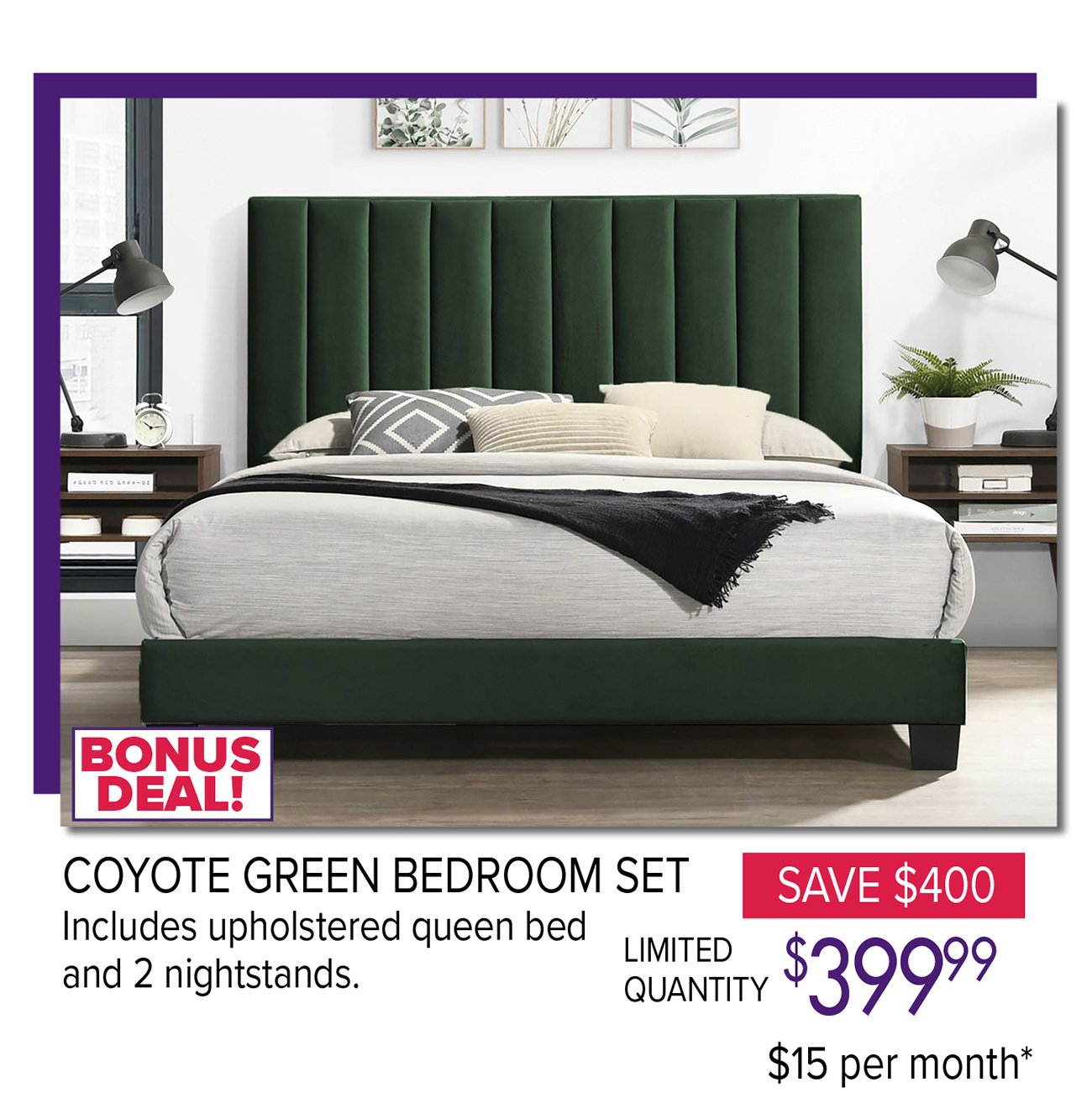 Green-bedroom-set