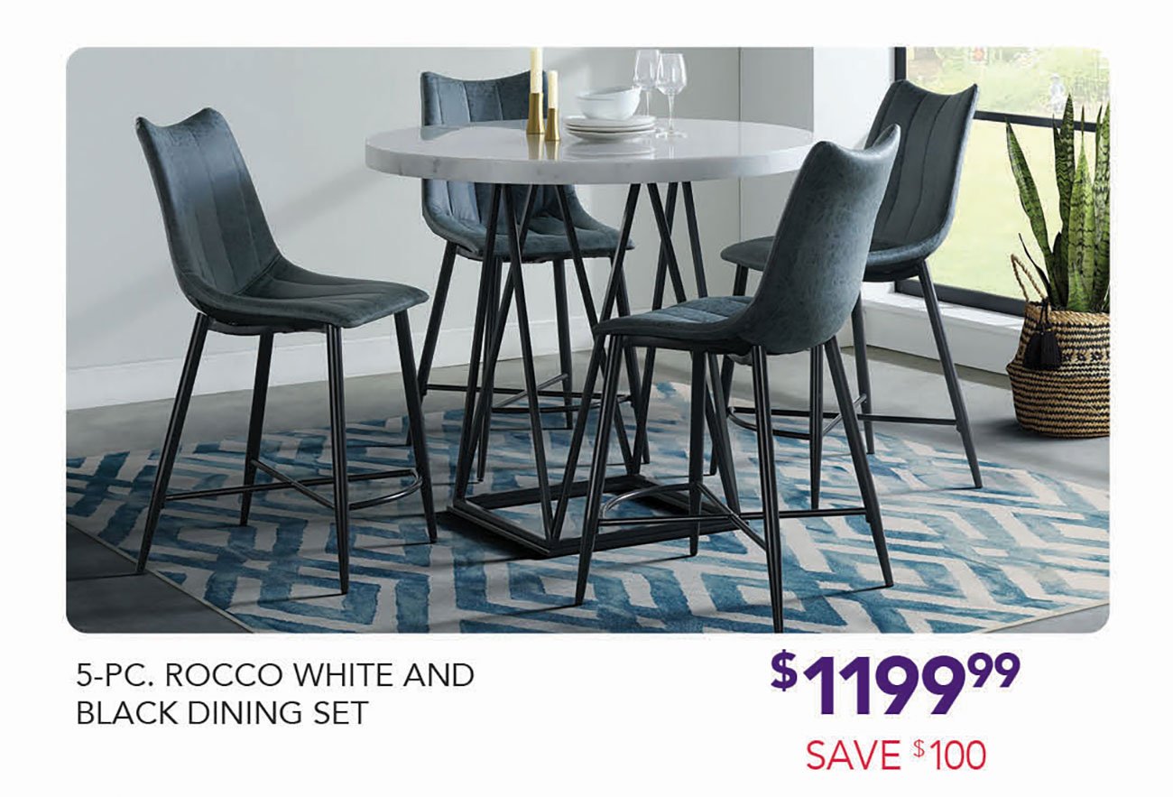 Rocco-White-Black-Dining-Set