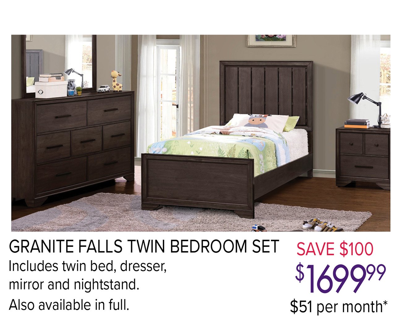 Granite falls youth bedroom set