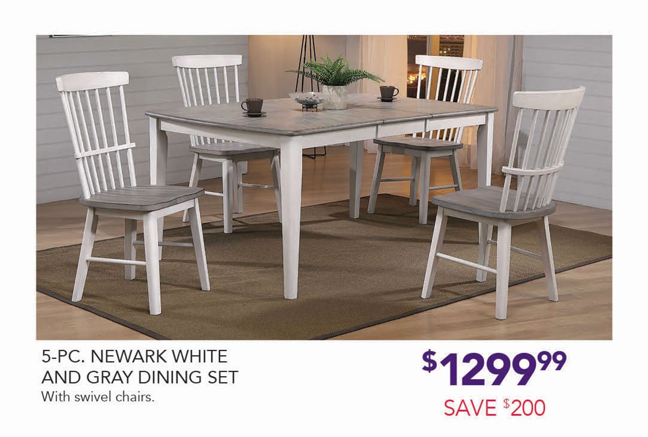 Newark-White-Gray-Dining-Set