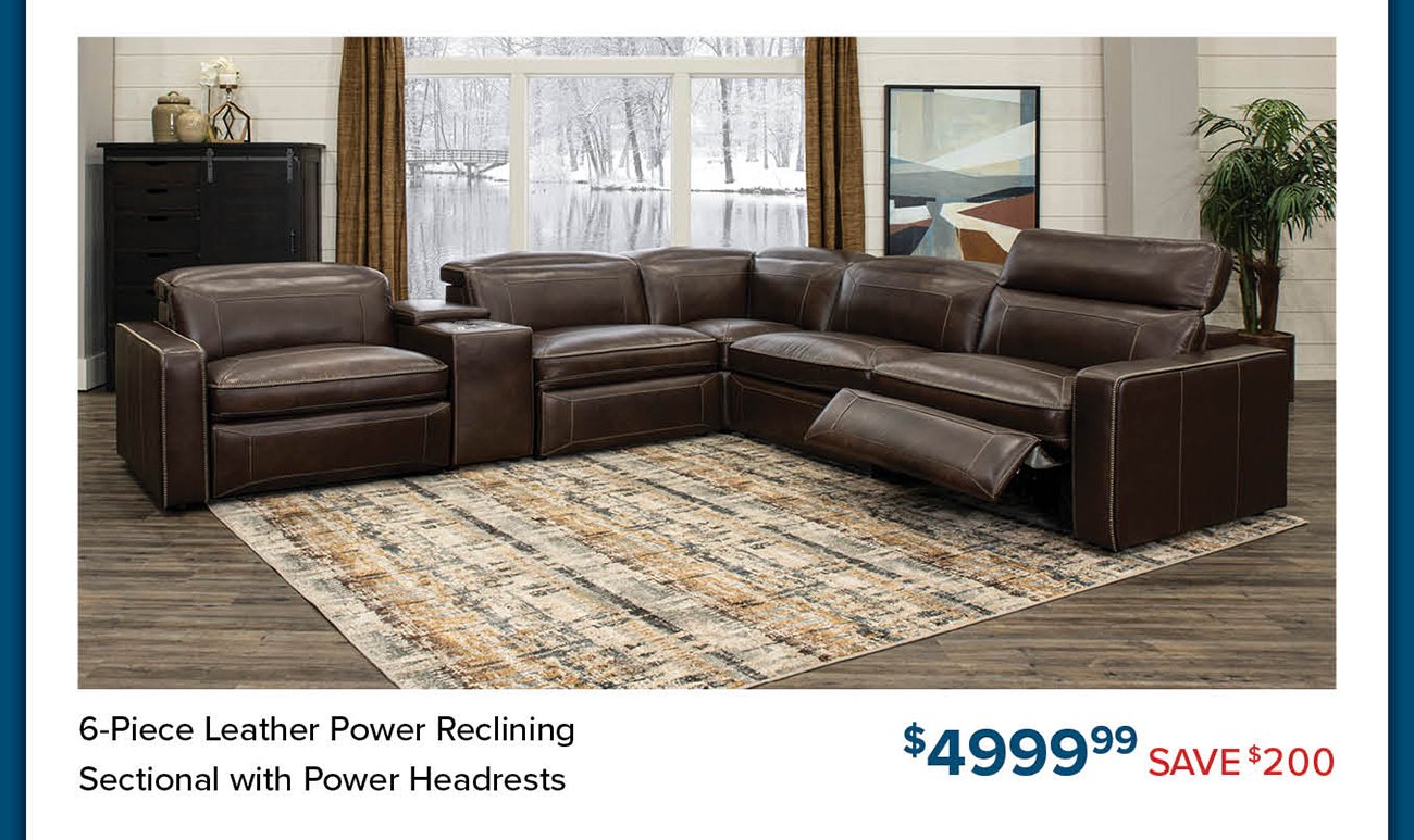 Leather-power-reclining-sectional