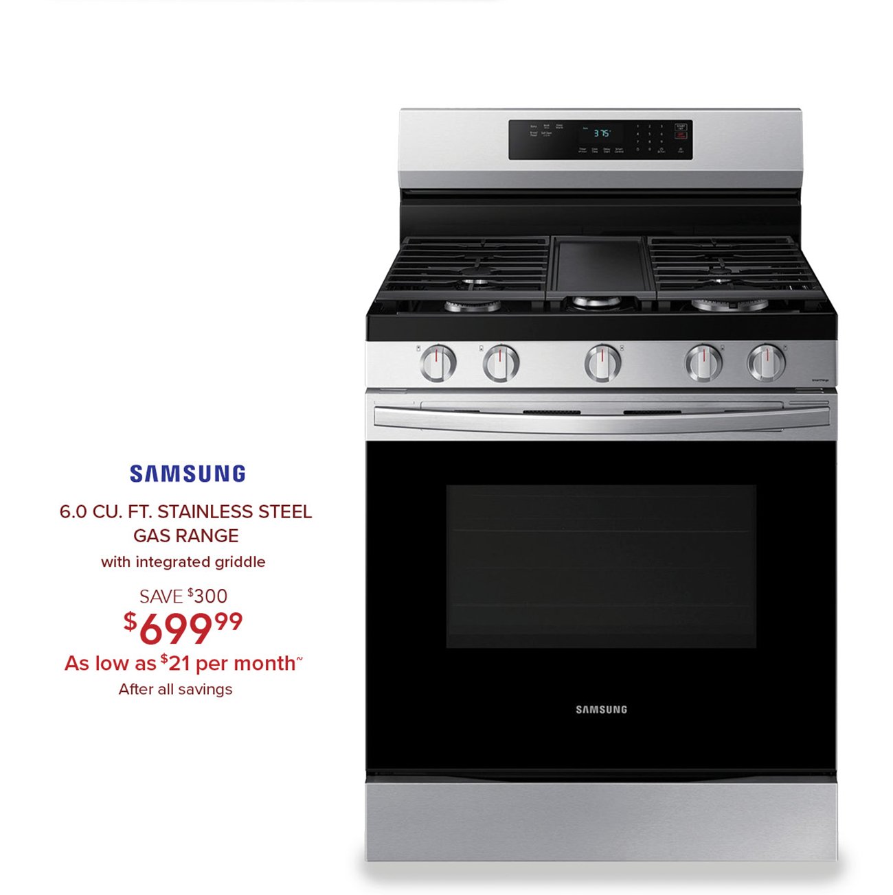 Samsung-Stainless-steel-gas-range