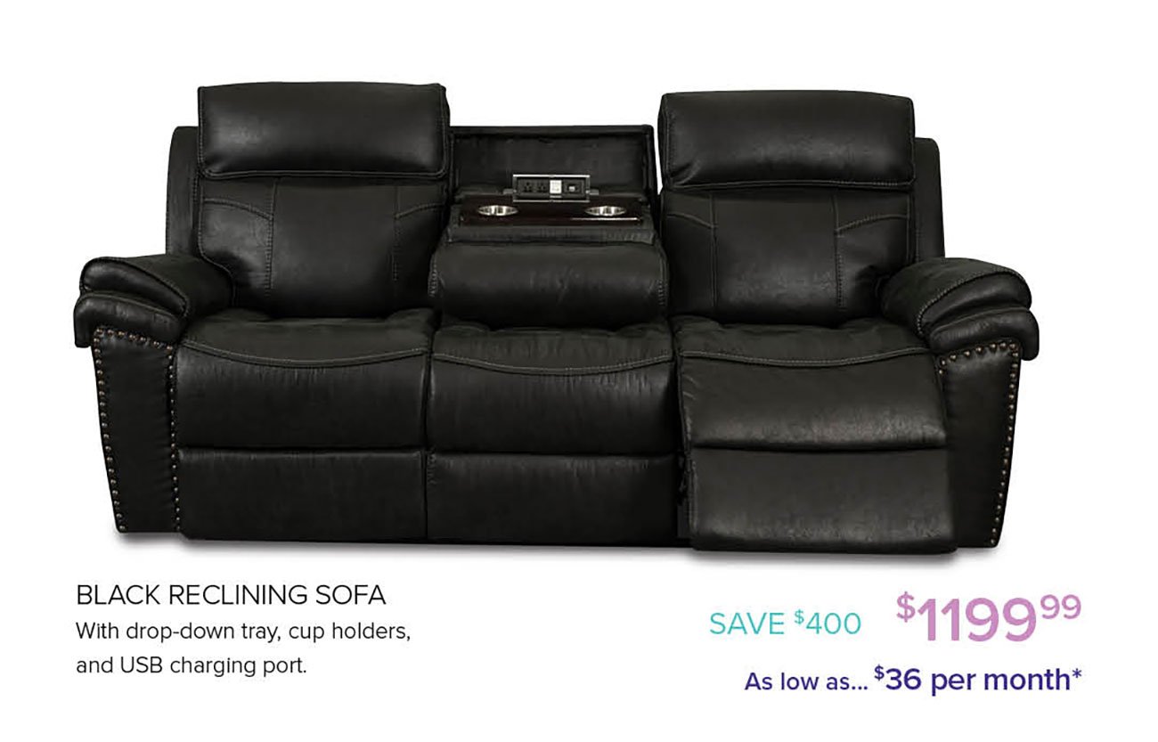 Black-Reclining-Sofa