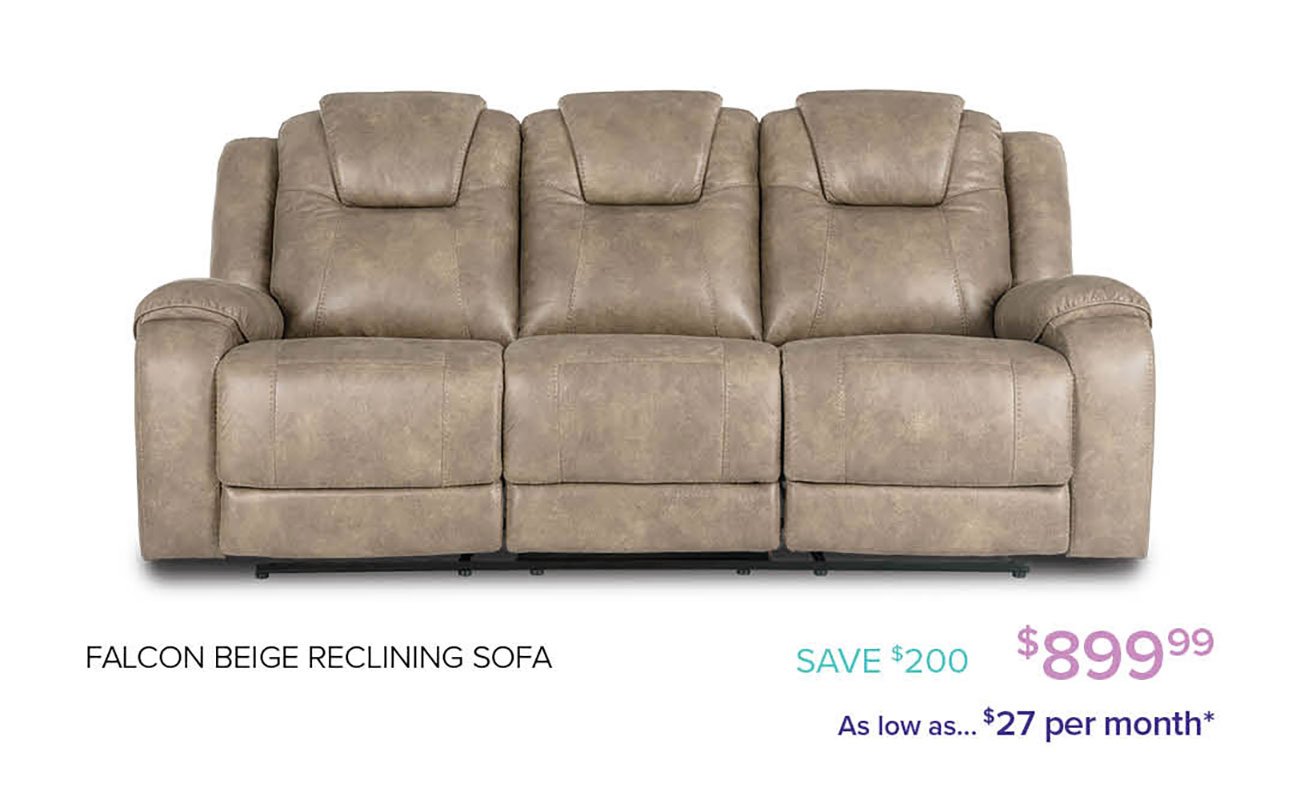 Falcon-Beige-Reclining-Sofa